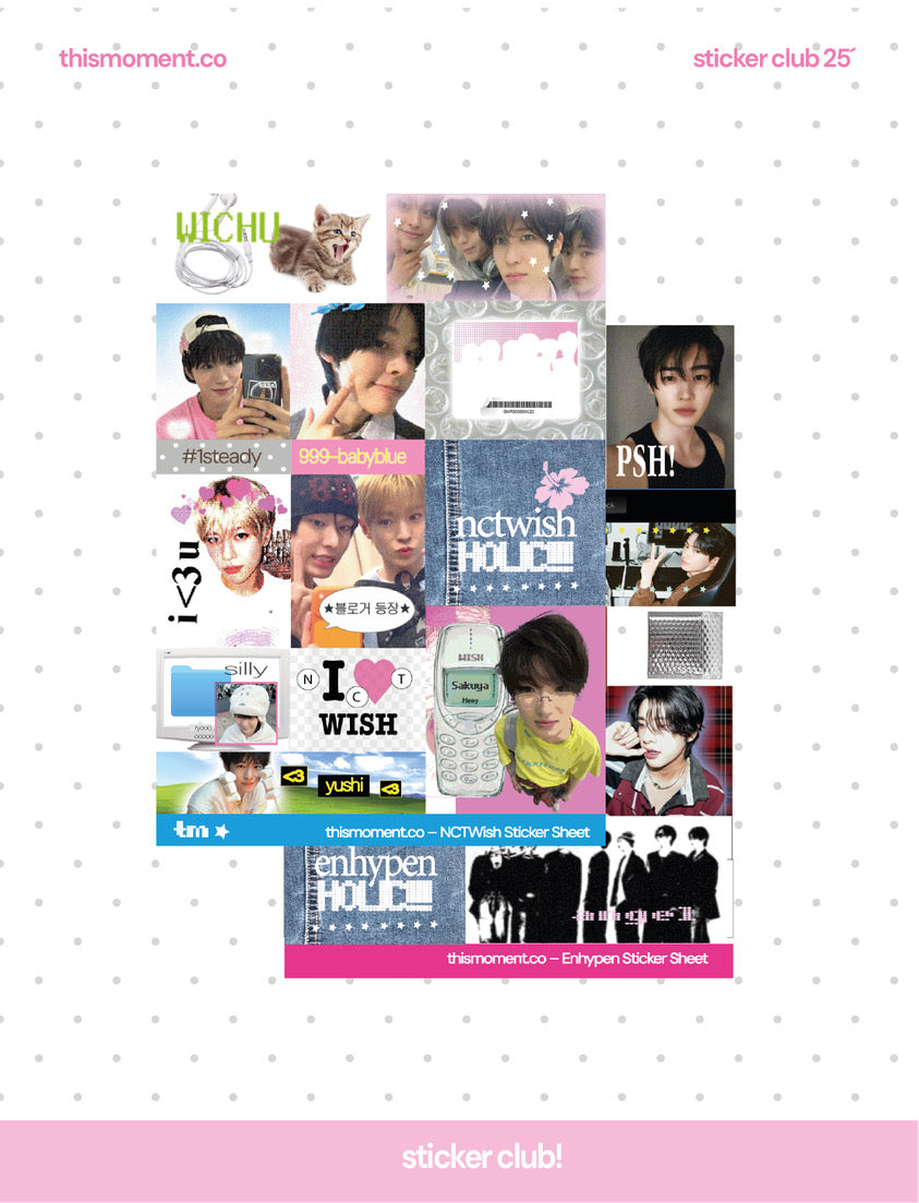 En - Wish sticker sheet